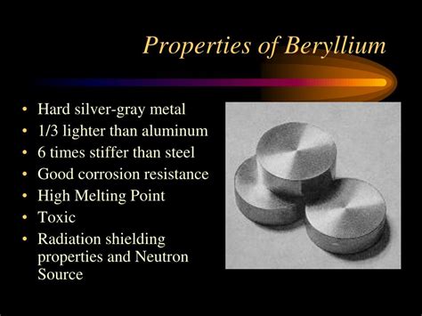 what properties are similar to beryllium